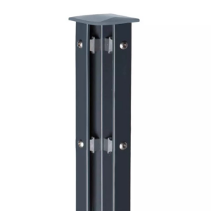 Eckpfosten für Doppelstabmatten mit Abdeckleiste